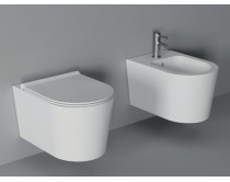 set wc závěsné + bidet Alice Ceramica Form Square, bílé